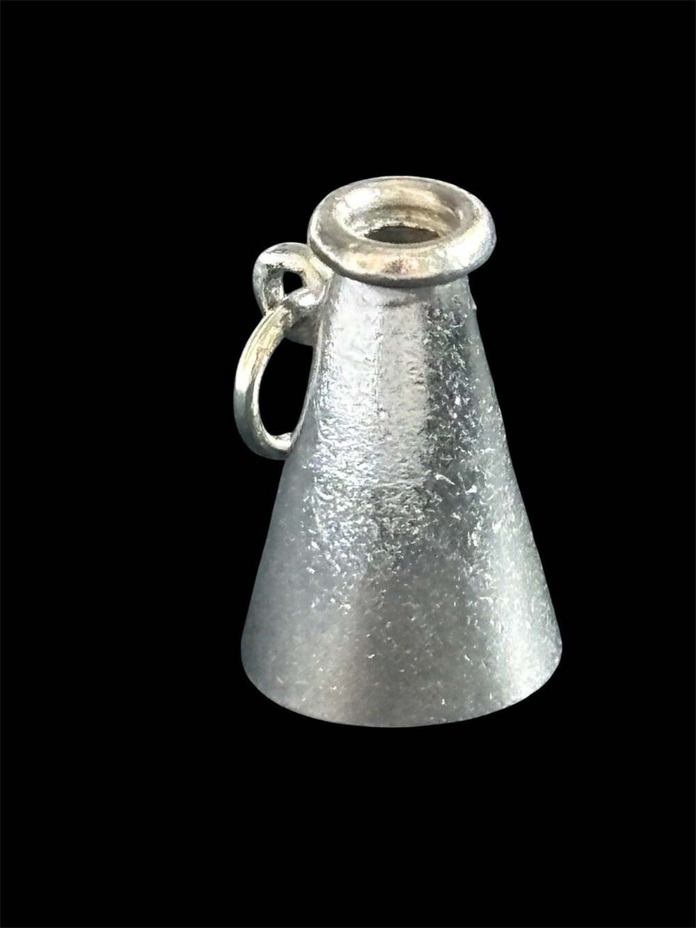 Vtg 1970s Sterling Silver Cheerleading Megaphone Charm 925